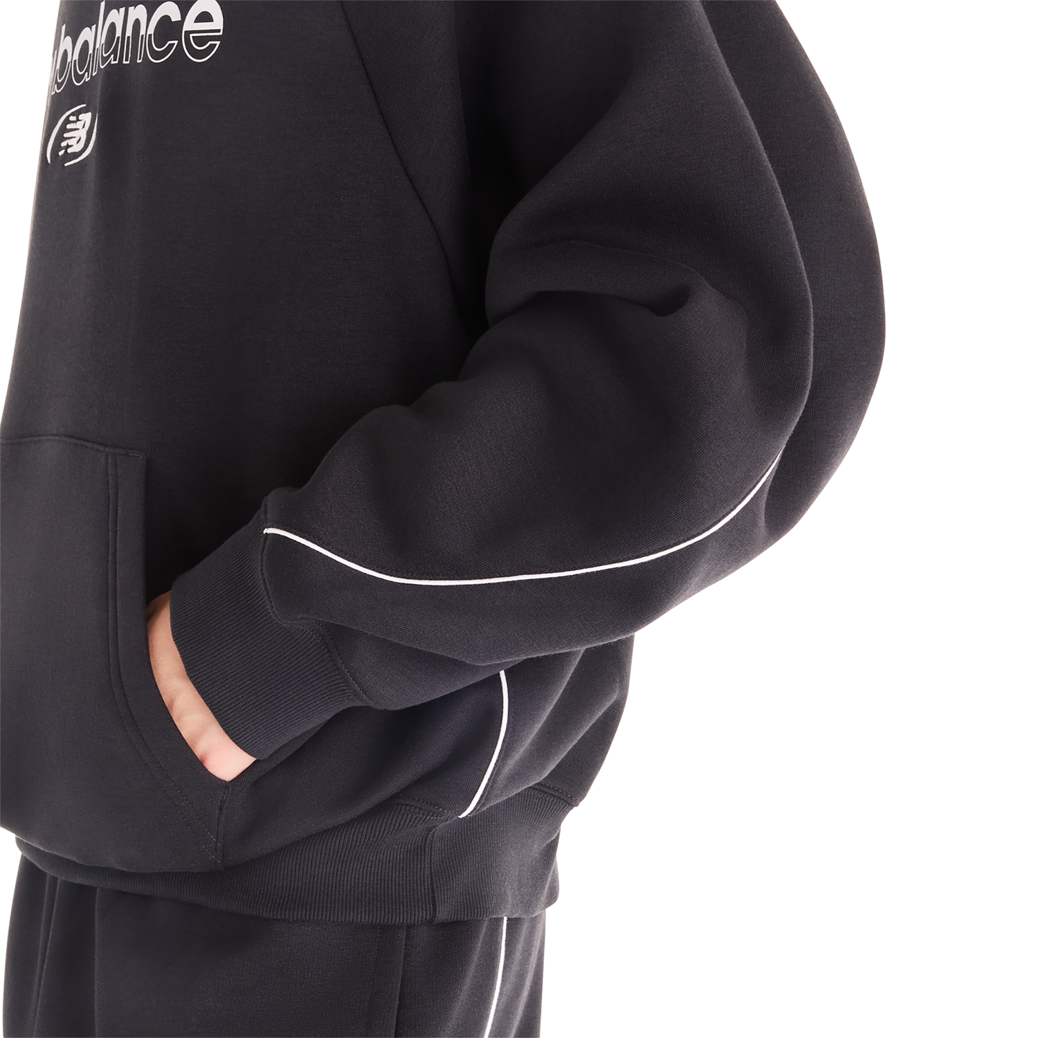 New Balance Trackside Pullover Hoodie - Men's - White/Black