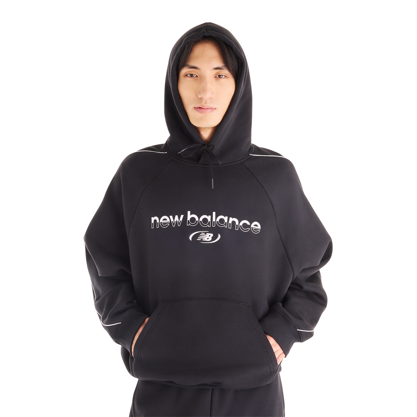 New Balance Trackside Pullover Hoodie - Men's - White/Black