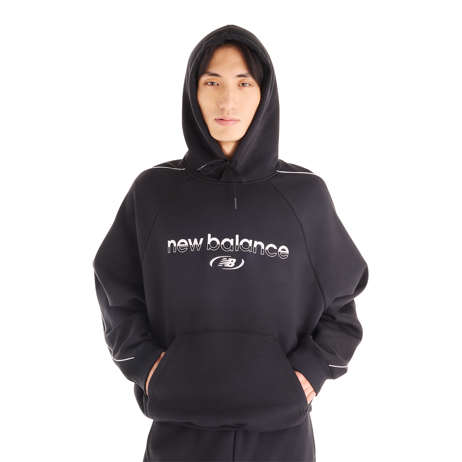 New Balance Trackside Pullover Hoodie - Men's - White/Black