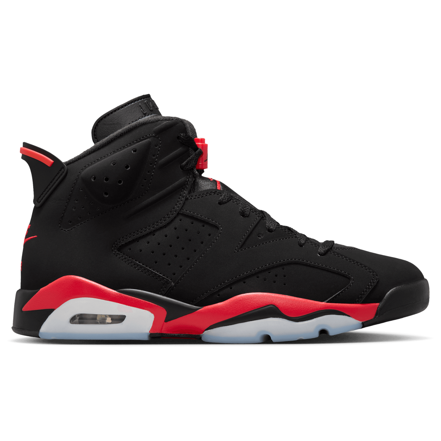 Jordan Retro 6 - Men's - Black/Light Crimson