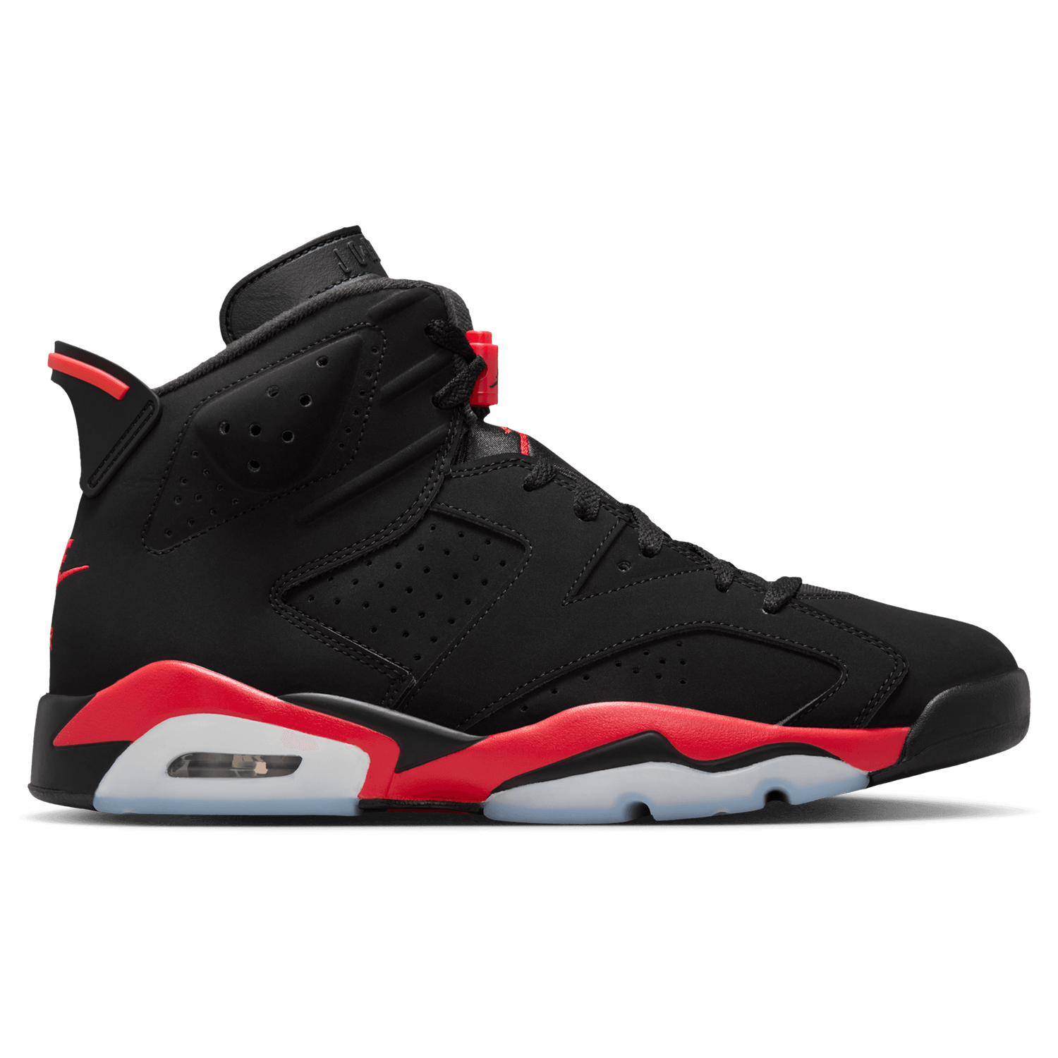 Jordan Retro 6 - Men's - Black/Light Crimson