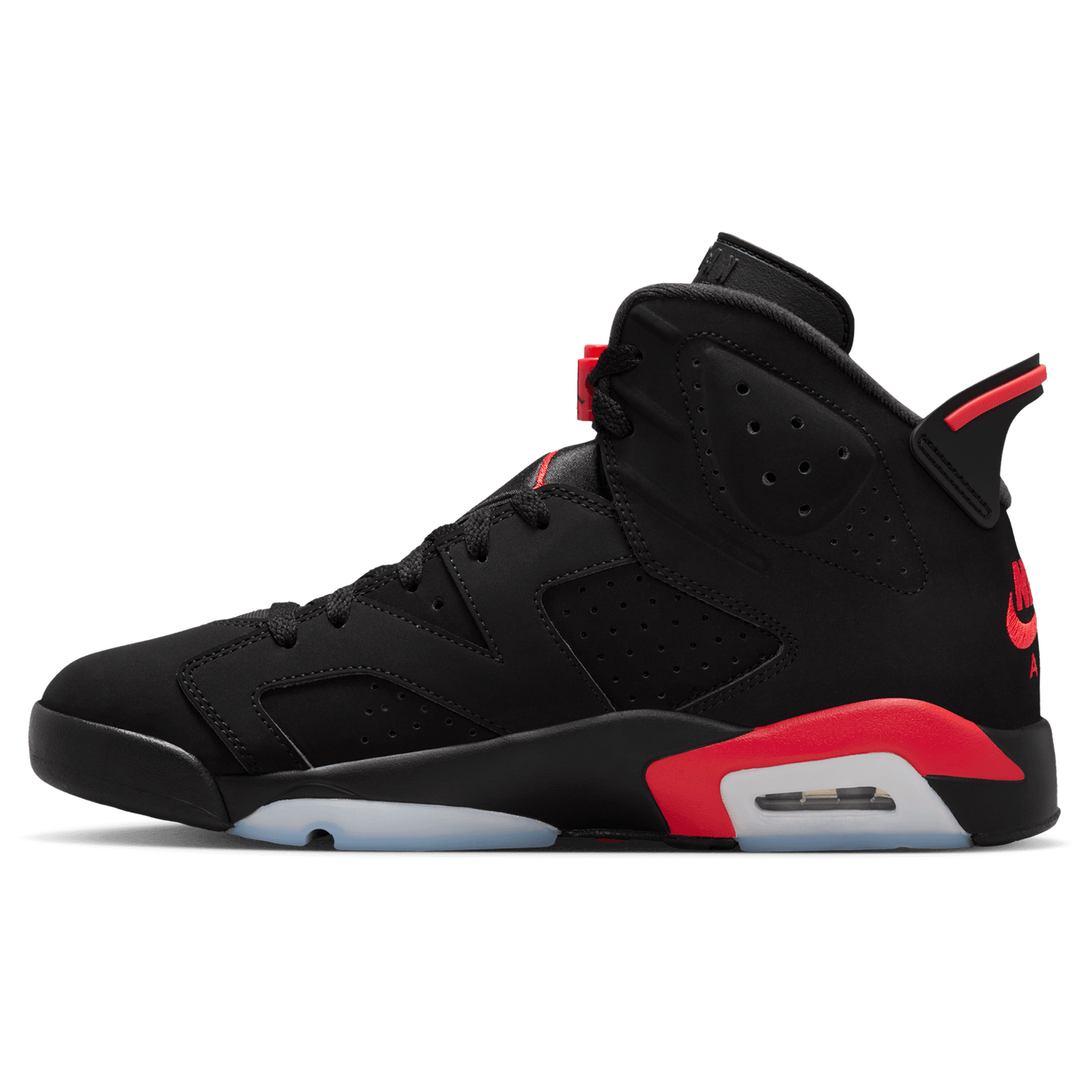 Jordan Retro 6 - Men's - Black/Light Crimson