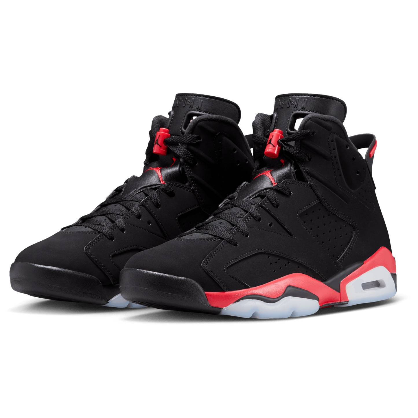 Jordan Retro 6 - Men's - Black/Light Crimson