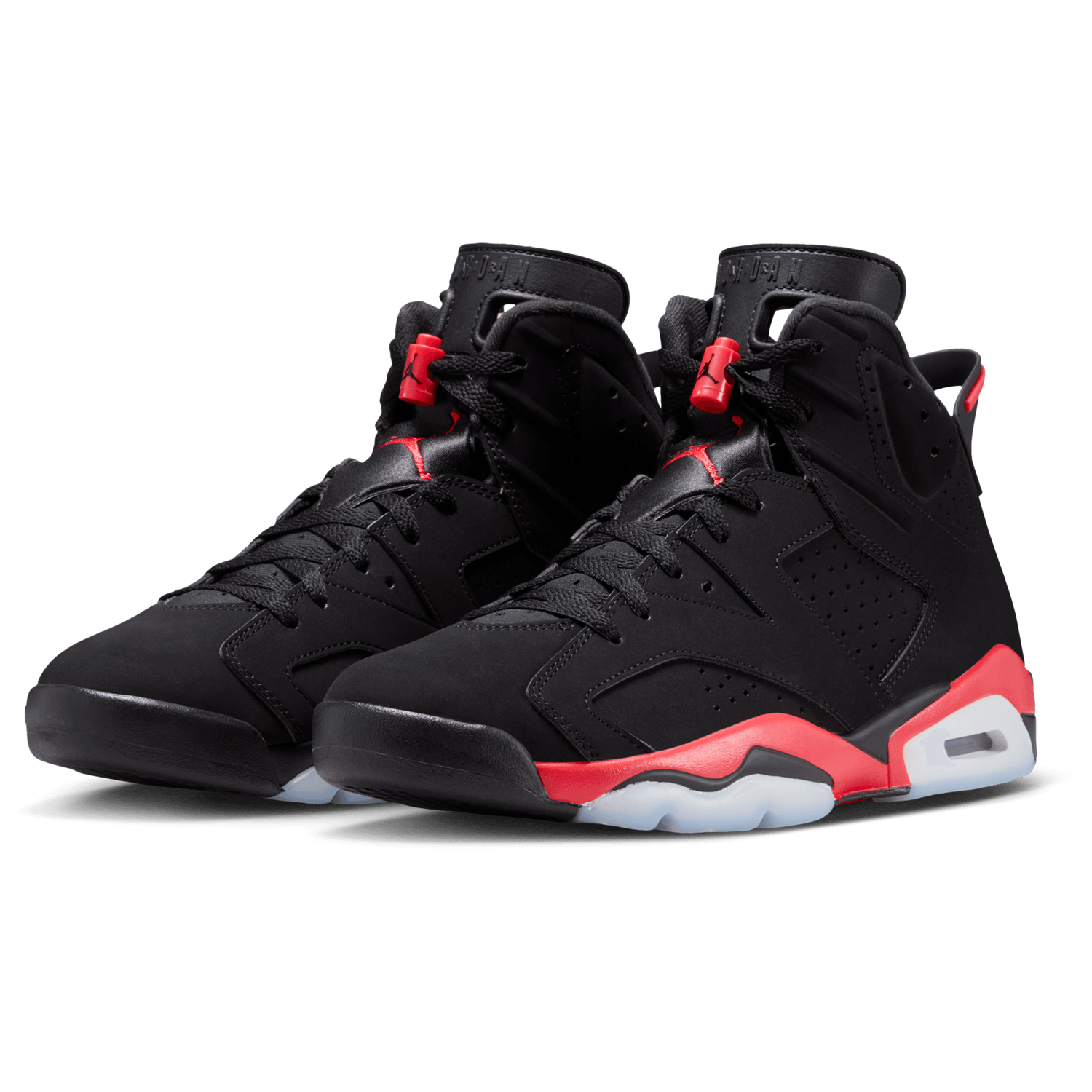 Jordan Retro 6 - Men's - Black/Light Crimson