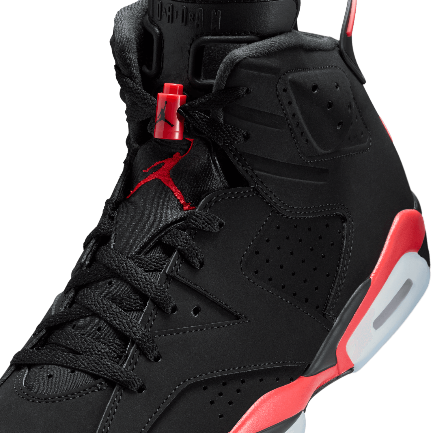 Jordan Retro 6 - Men's - Black/Light Crimson