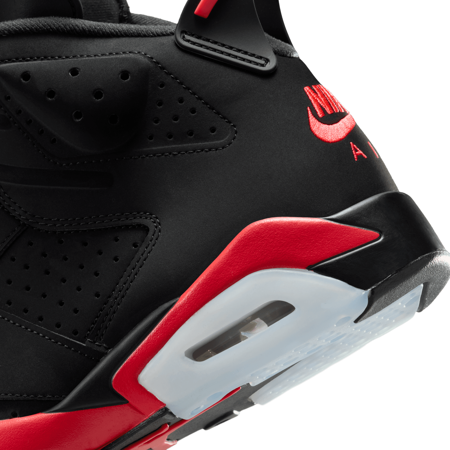 Jordan Retro 6 - Men's - Black/Light Crimson