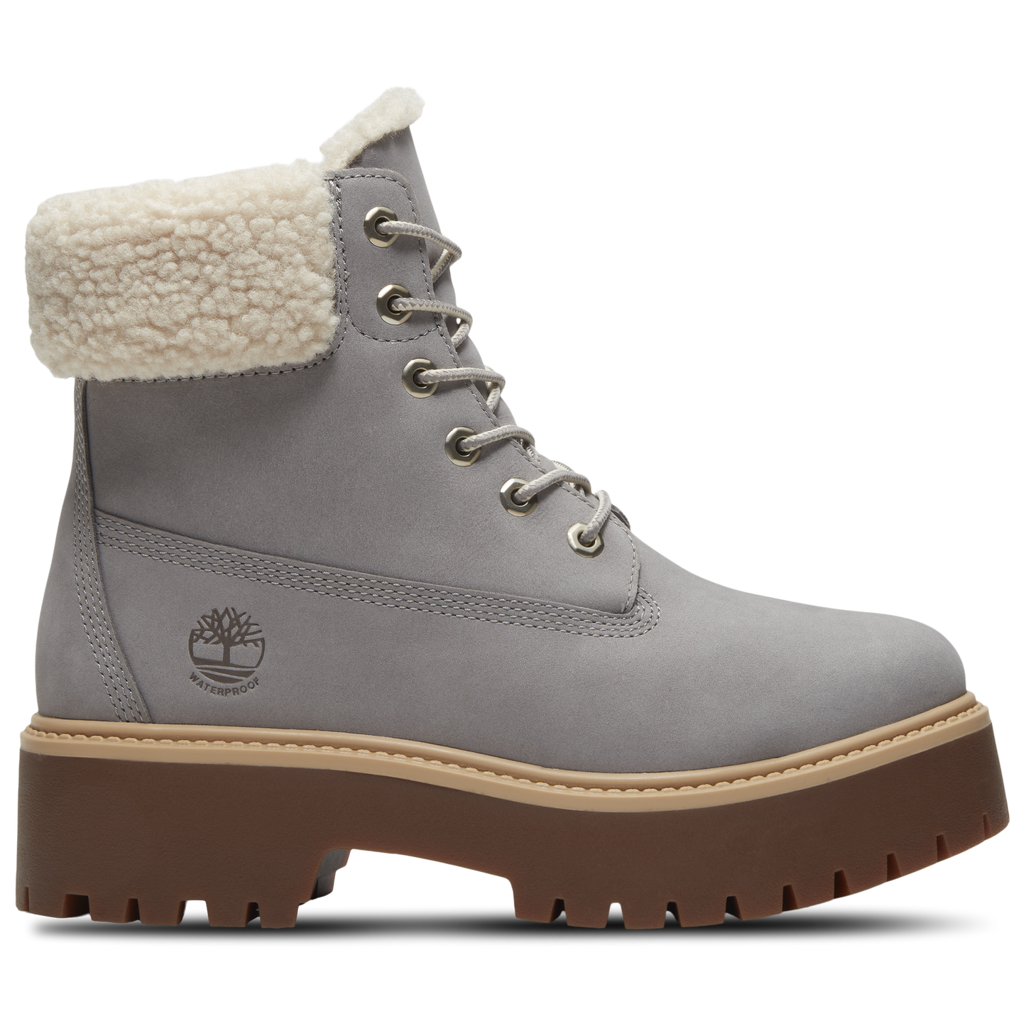 Timberland Stone Street Platform Warm-Lined Waterproof Boot - Women's - Medium Grey/Medium Grey/Medium Grey