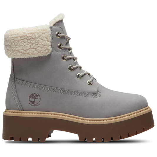Timberland Stone Street Platform Warm-Lined Waterproof Boot - Women's - Medium Grey/Medium Grey/Medium Grey
