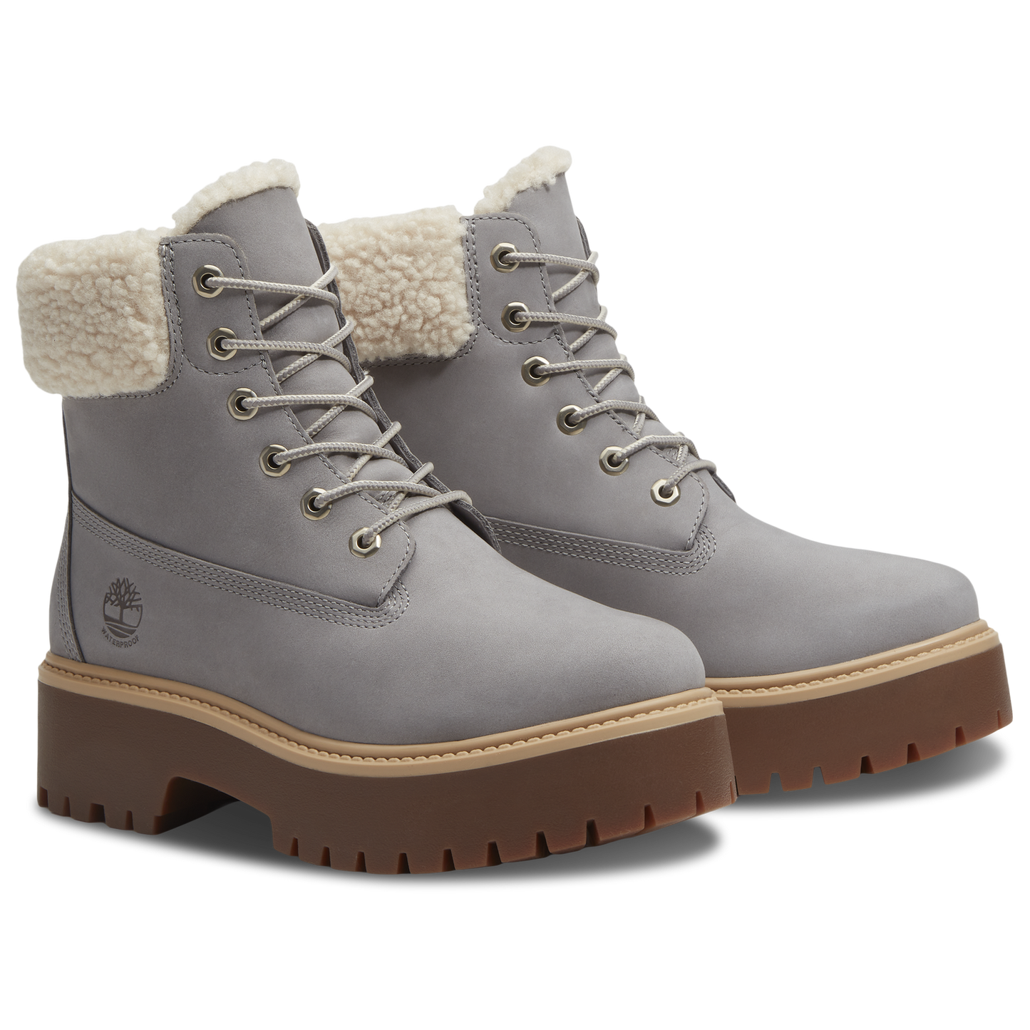 Timberland Stone Street Platform Warm-Lined Waterproof Boot - Women's - Medium Grey/Medium Grey/Medium Grey