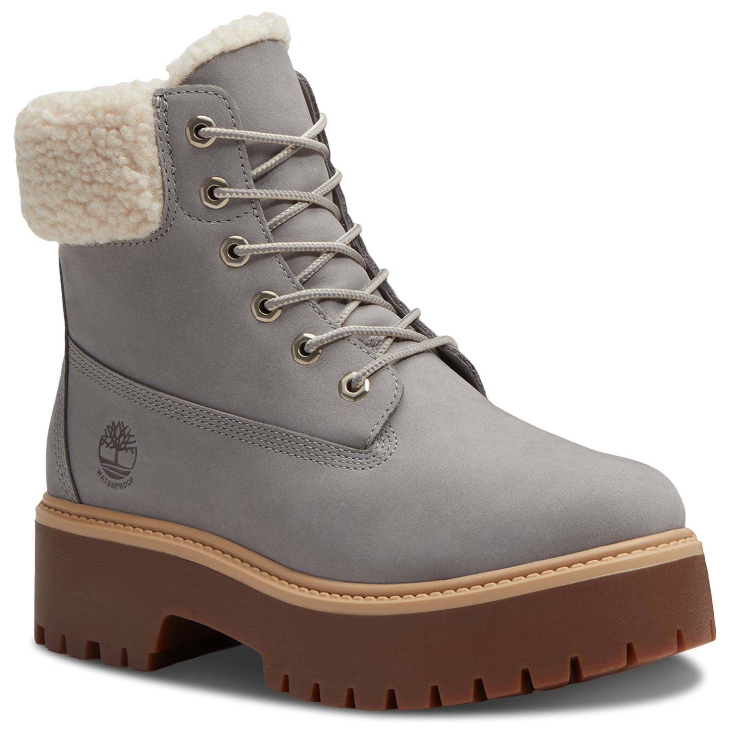 Timberland Stone Street Platform Warm-Lined Waterproof Boot - Women's - Medium Grey/Medium Grey/Medium Grey