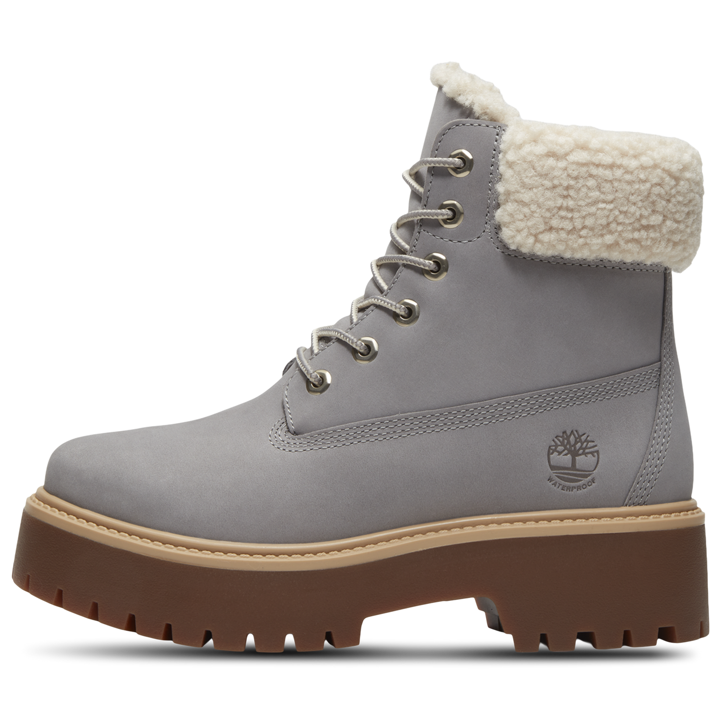 Timberland Stone Street Platform Warm-Lined Waterproof Boot - Women's - Medium Grey/Medium Grey/Medium Grey