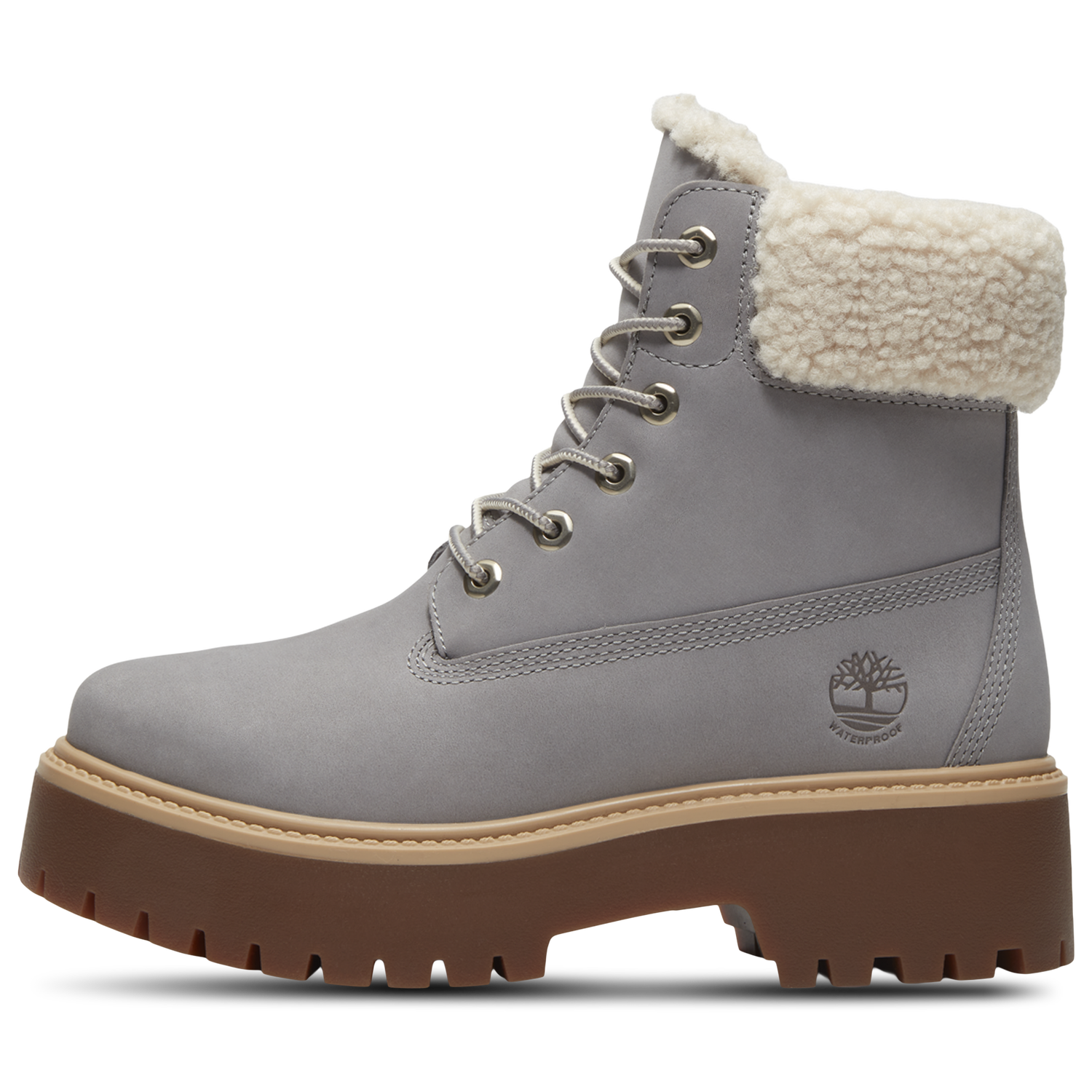 Timberland Stone Street Platform Warm-Lined Waterproof Boot - Women's - Medium Grey/Medium Grey/Medium Grey