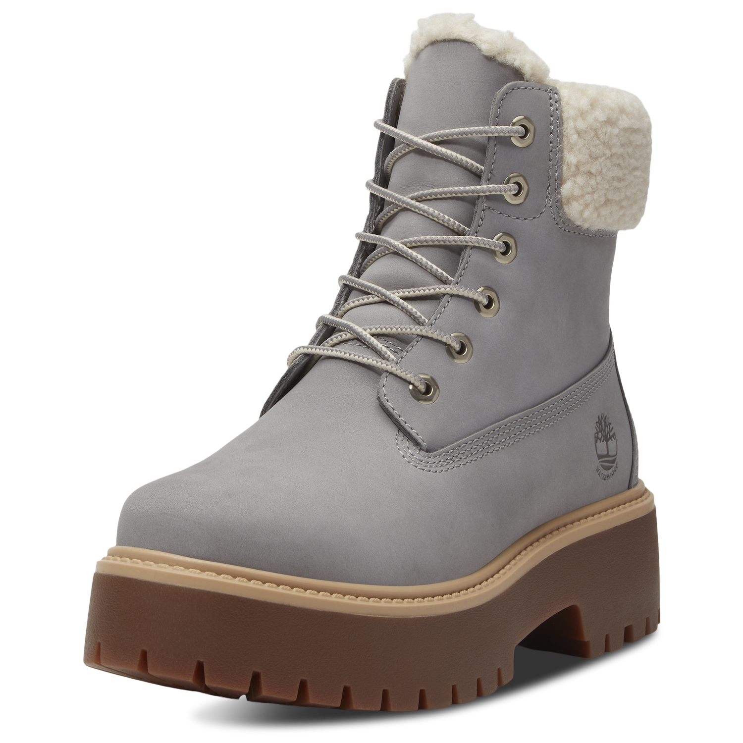 Timberland Stone Street Platform Warm-Lined Waterproof Boot - Women's - Medium Grey/Medium Grey/Medium Grey