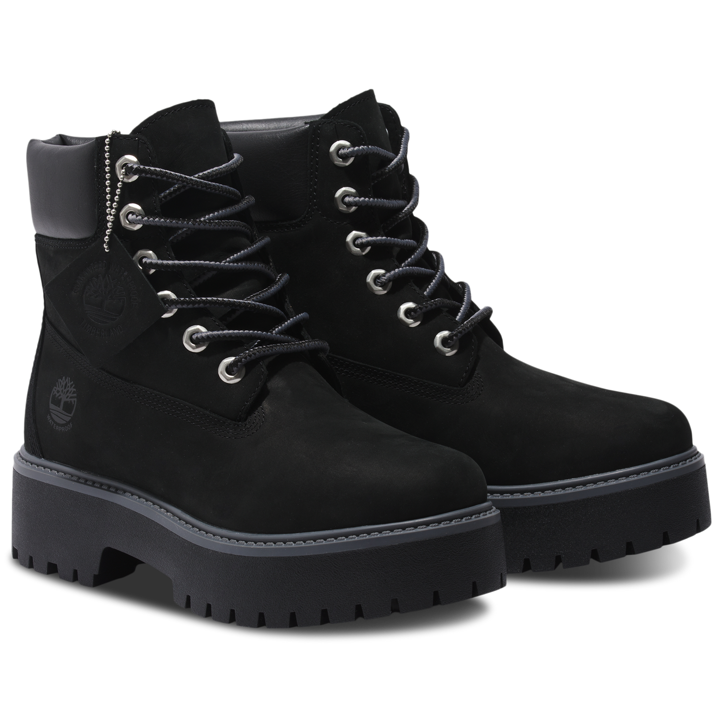 Timberland Stone Street 6" Waterproof Boots - Women's - Jet Black/Black