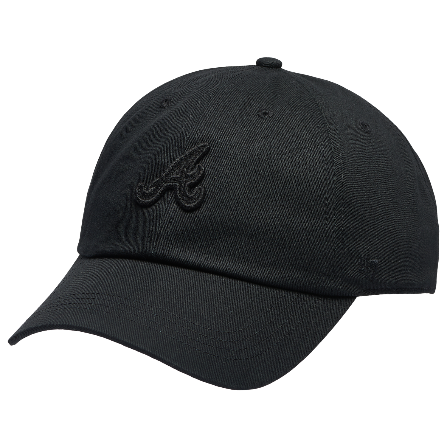 47 Brand Braves Contemporary 47 Clean Up Cap - Men's - Black/Multi