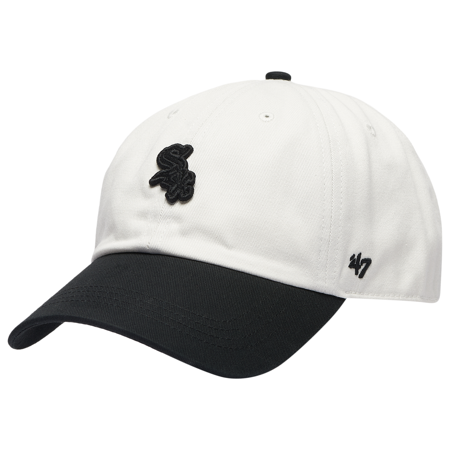 47 Brand White Sox Contemporary 47 Clean Up Cap - Men's - White/Black