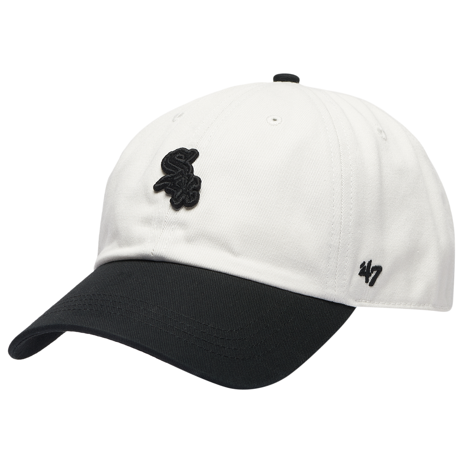 47 Brand White Sox Contemporary 47 Clean Up Cap - Men's - White/Black