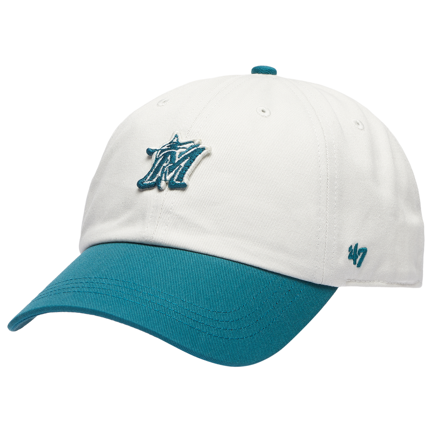 47 Brand Marlins Contemporary 47 Clean Up Cap - Men's - Multi/Brown