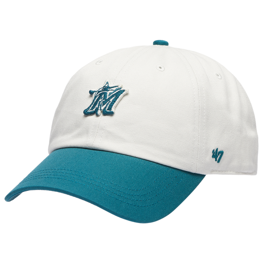 47 Brand Marlins Contemporary 47 Clean Up Cap - Men's - Multi/Brown