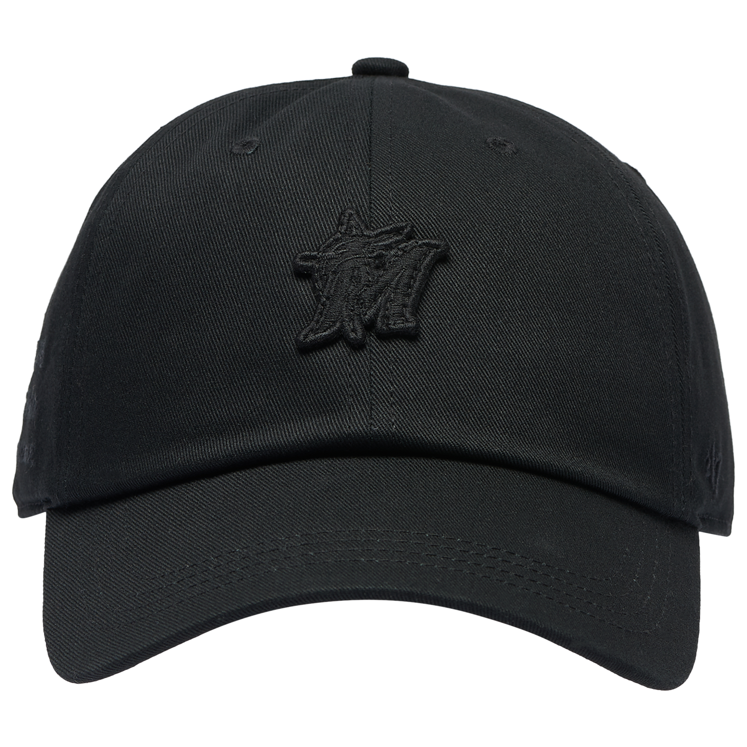 47 Brand Marlins Contemporary 47 Clean Up Cap - Men's - Black/Multi