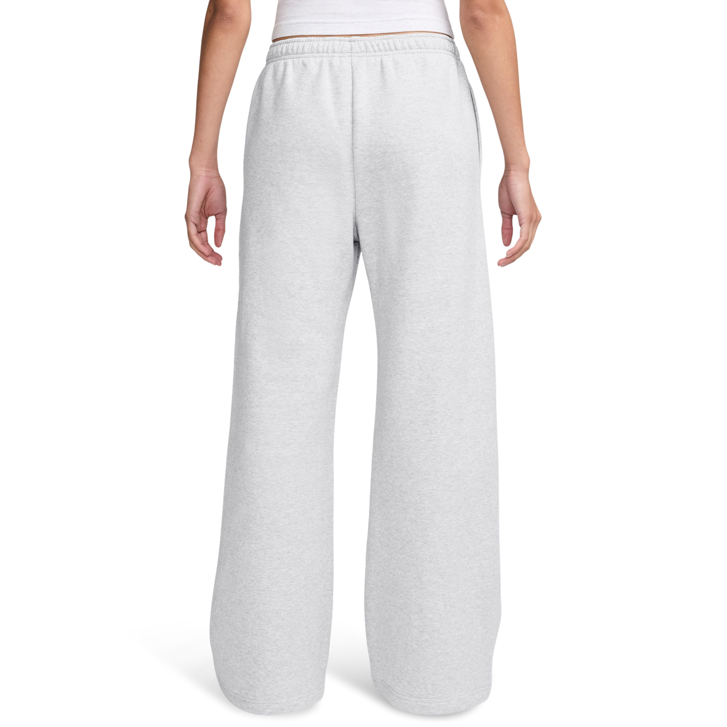Nike Studio Fleece STD Wide Leg Pants - Women's - Birch Heather/Black