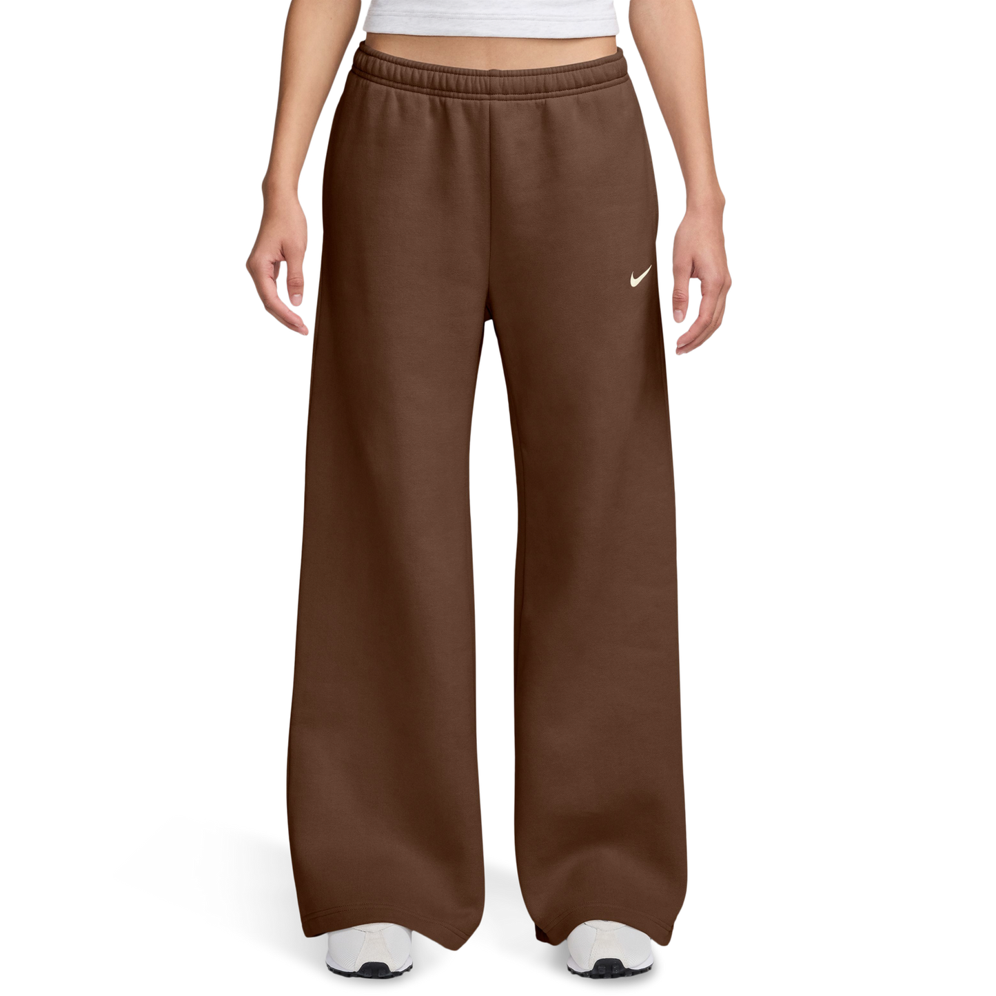 Nike Studio Fleece Wide Leg Pant - Women's - Cacao/Sail