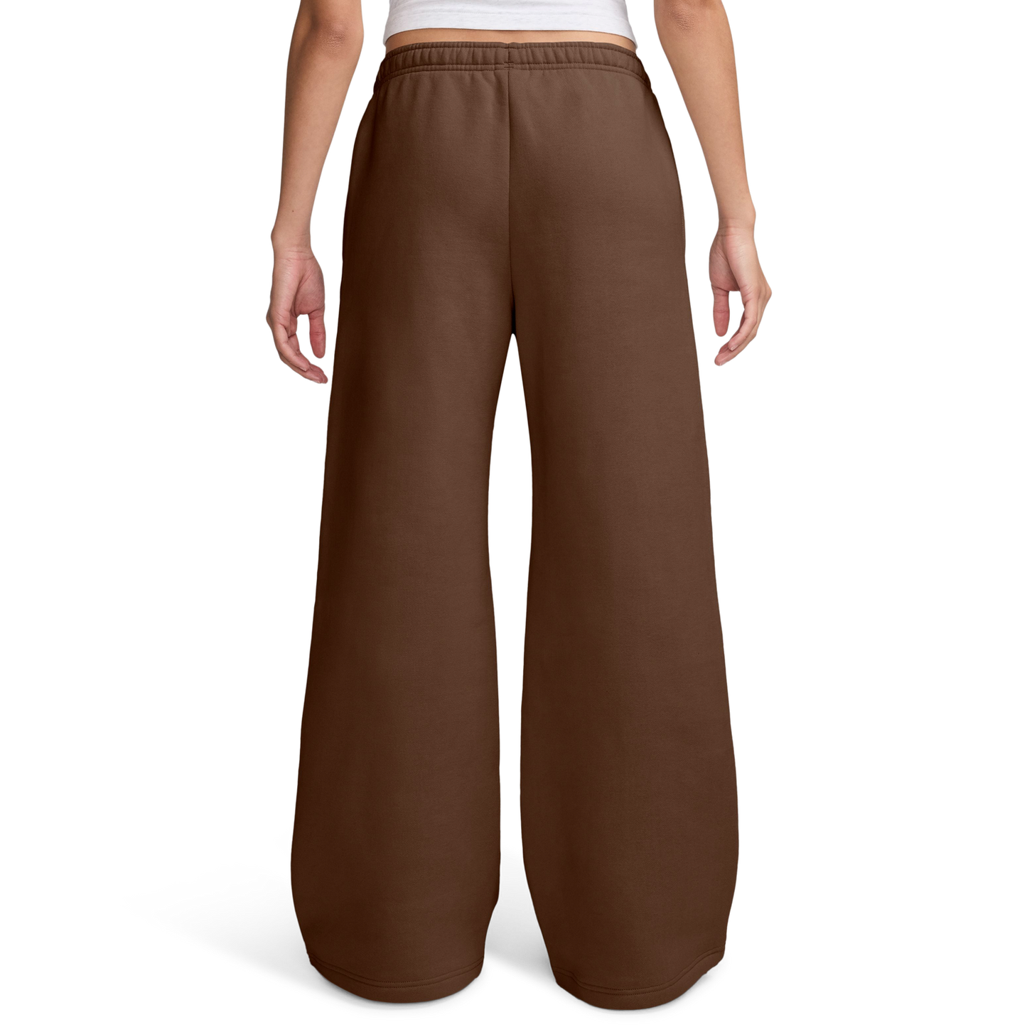 Nike Studio Fleece Wide Leg Pant - Women's - Cacao/Sail