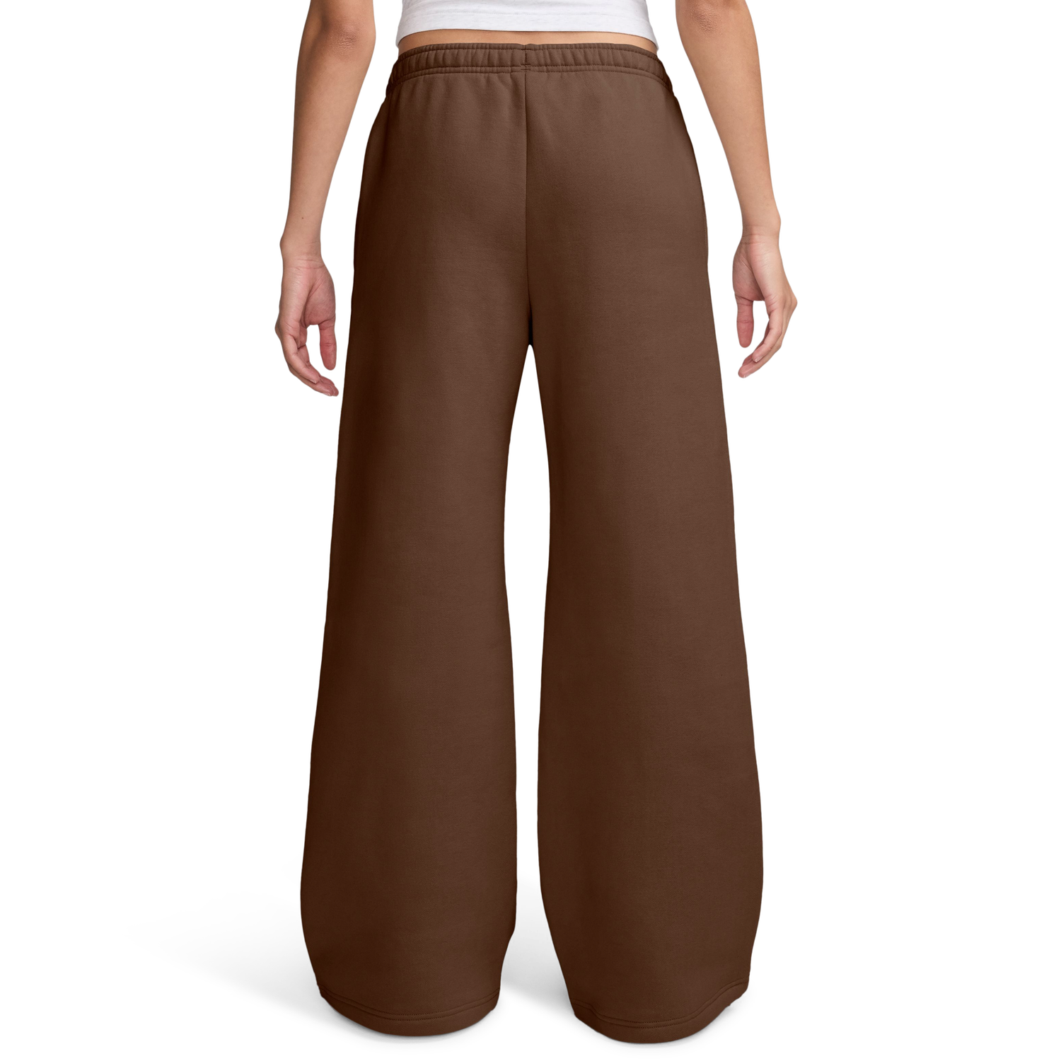 Nike Studio Fleece Wide Leg Pant - Women's - Cacao/Sail