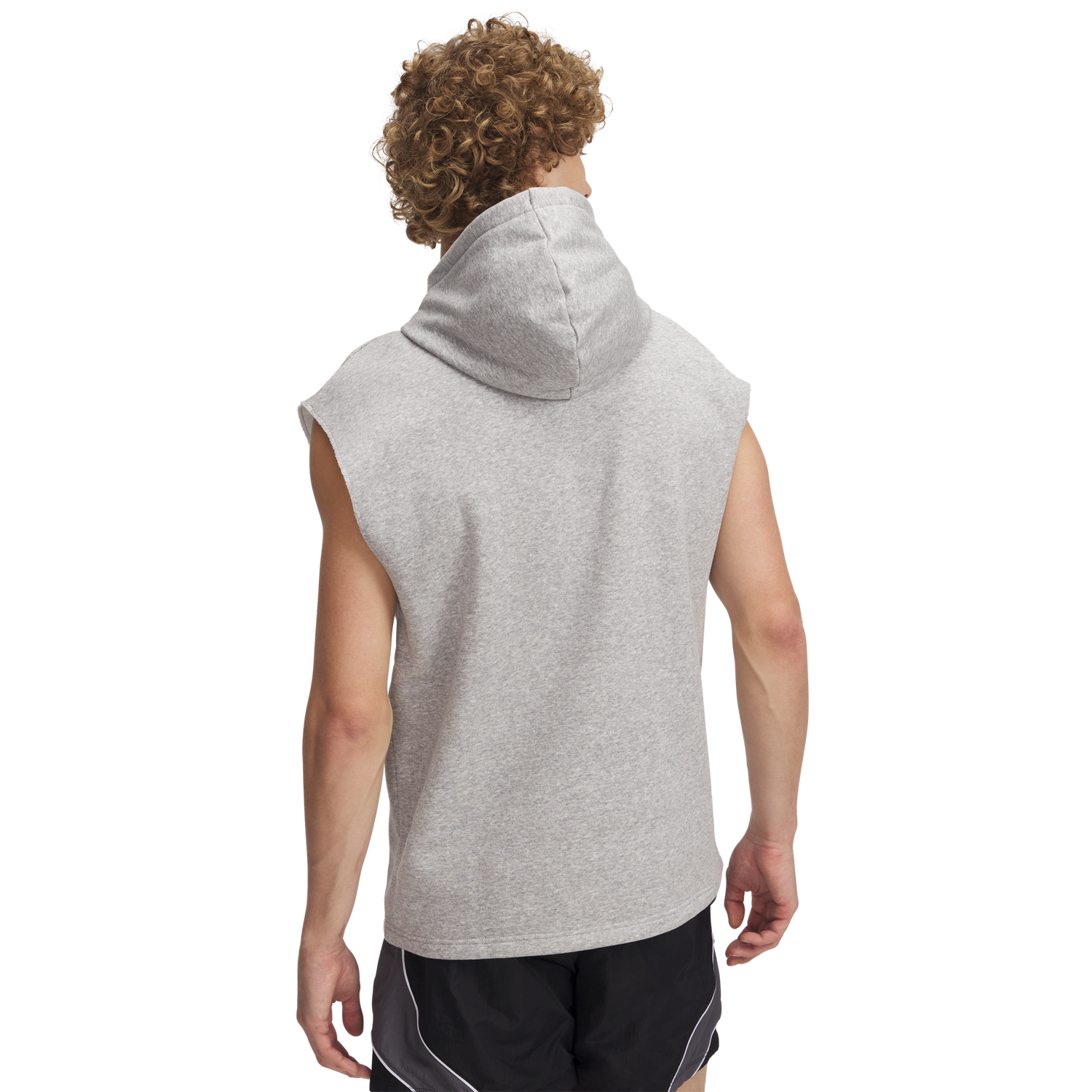 Under Armour Icon Fleece Sleeveless Hoodie - Men's - Mod Gray/White