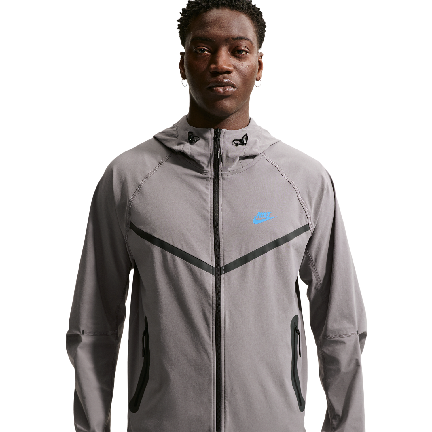 Nike Drifit Tech Woven Windrunner FZ Jacket - Men's - Pencil Point/Pencil Point/Blue Crystal