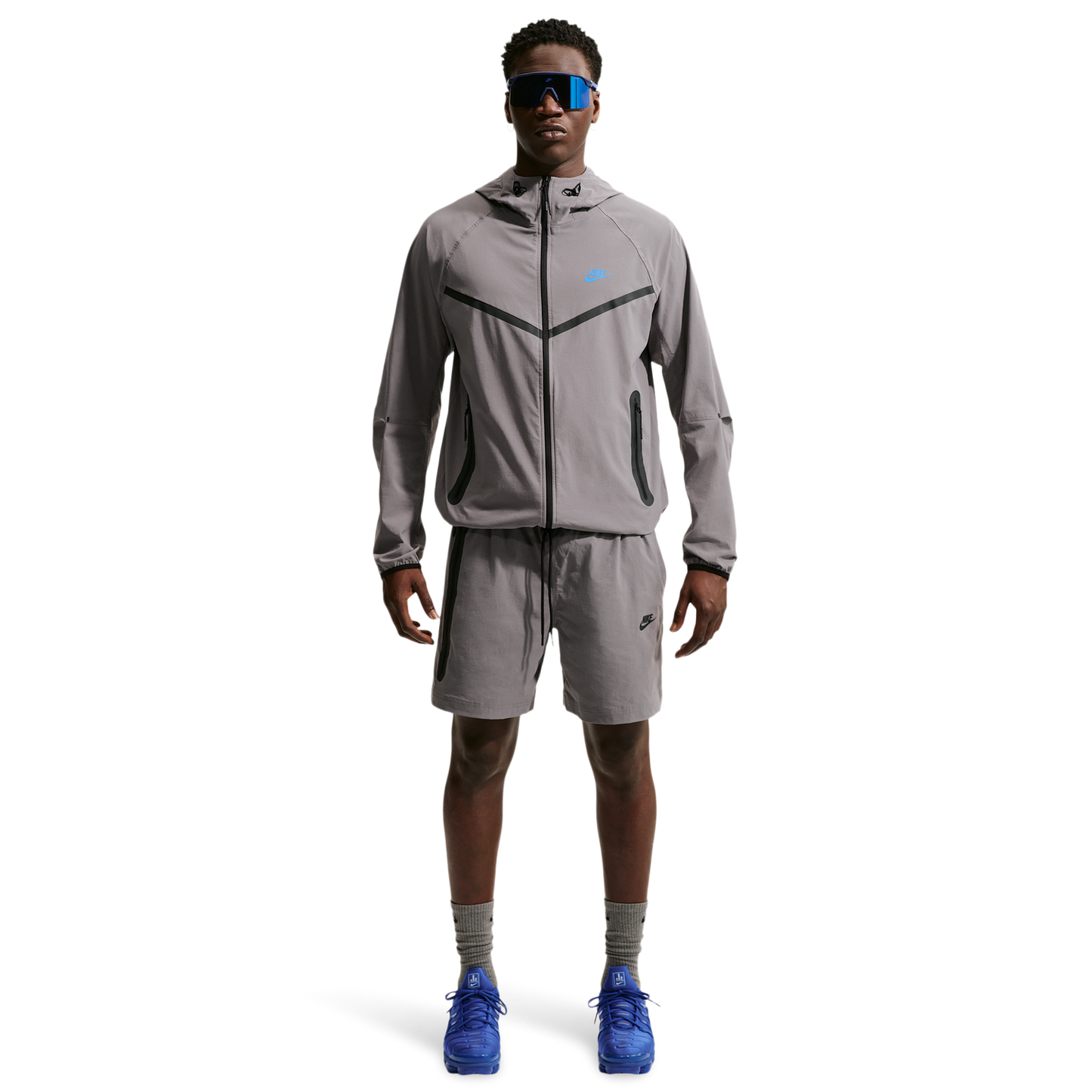 Nike Drifit Tech Woven Windrunner FZ Jacket - Men's - Pencil Point/Pencil Point/Blue Crystal