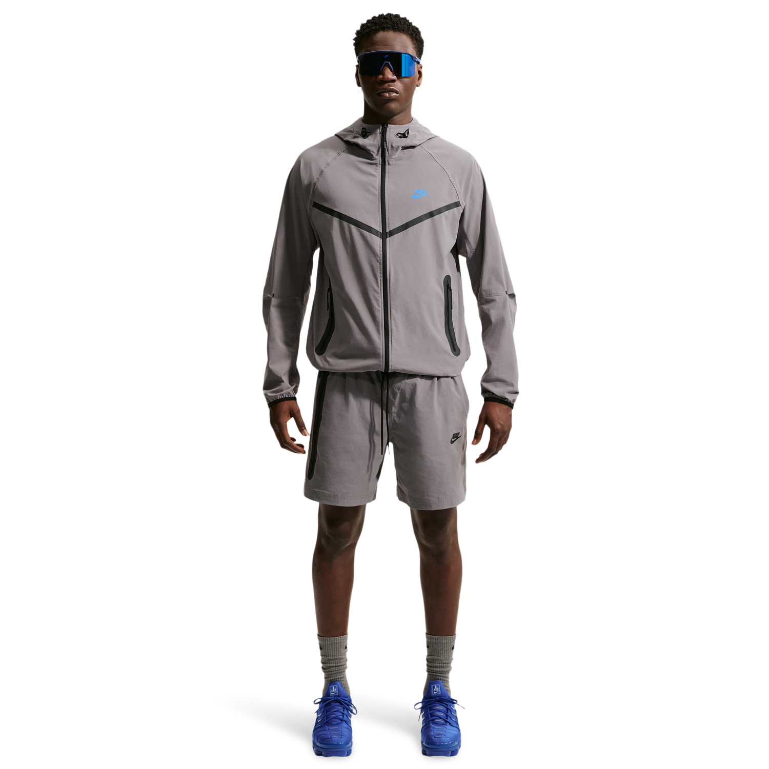 Nike Drifit Tech Woven Windrunner FZ Jacket - Men's - Pencil Point/Pencil Point/Blue Crystal