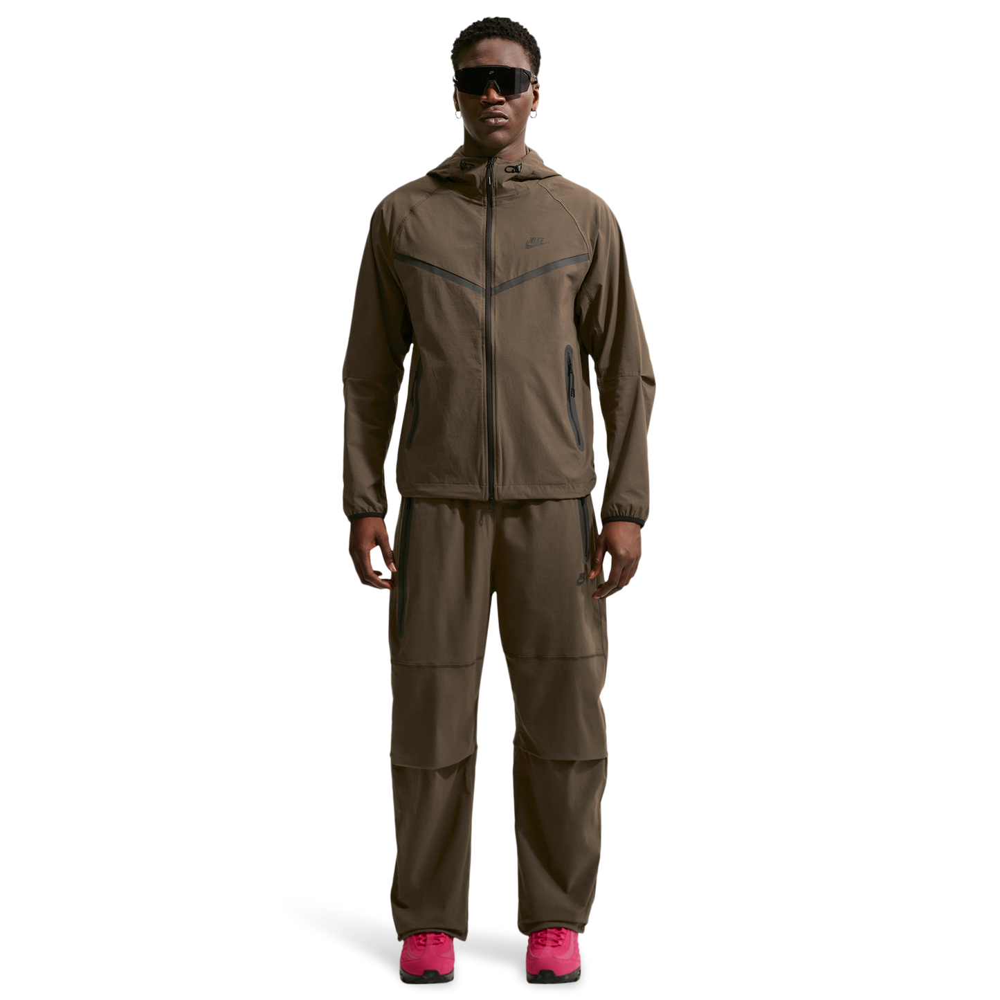 Nike Drifit Tech Woven Windrunner FZ Jacket - Men's - Dark Hazel/Black/Dark Hazel