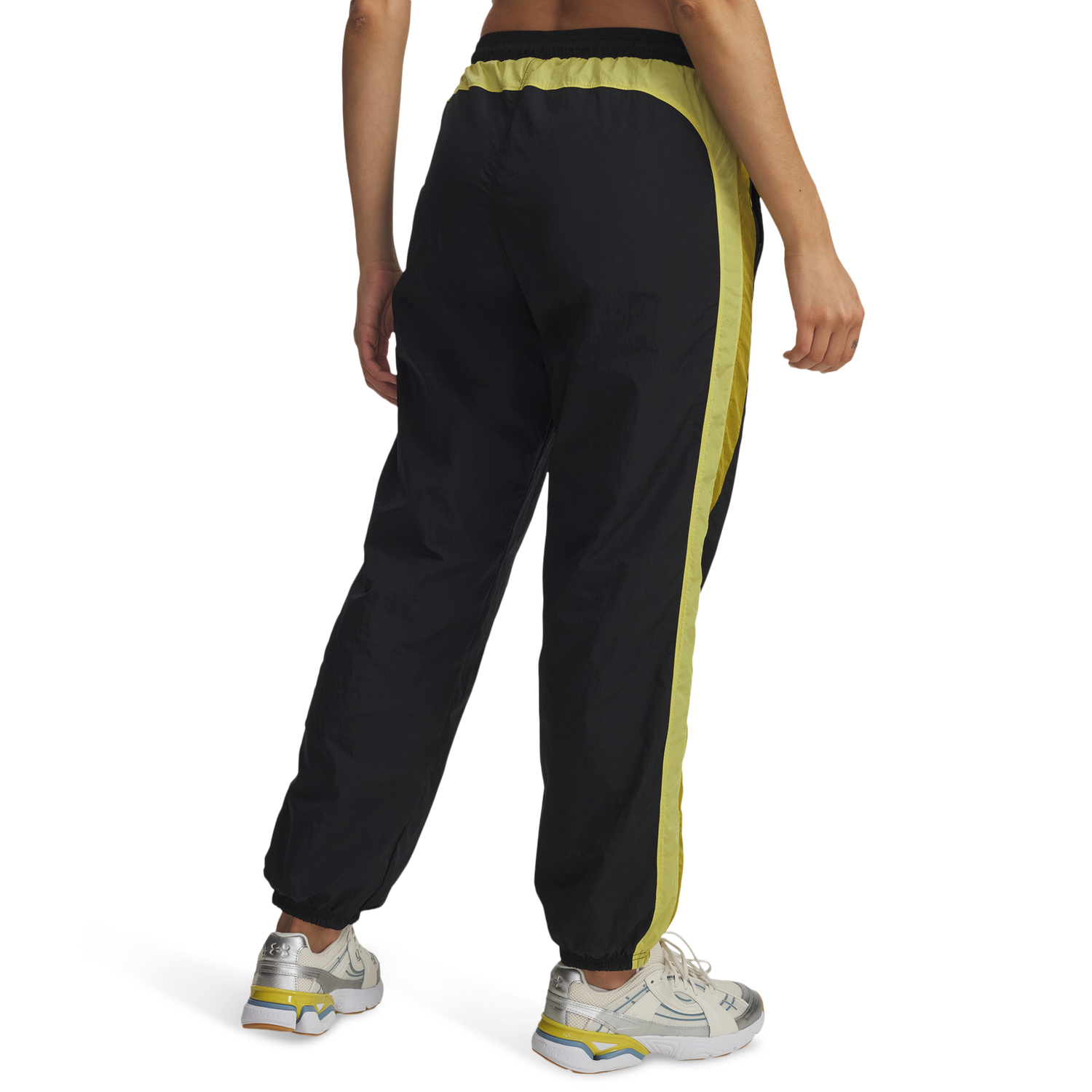 Under Armour Icon Crinkle Pant - Women's - Black/Yellow Shade/Green Legacy
