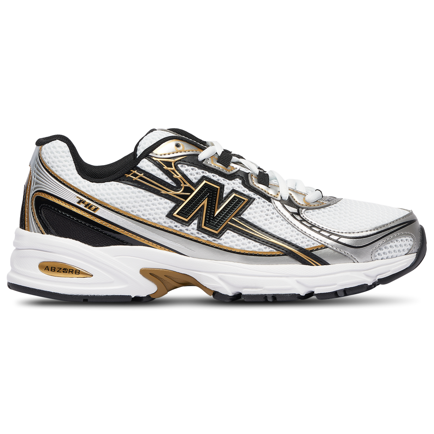 New Balance 740 - Men's - White/Black/Gold
