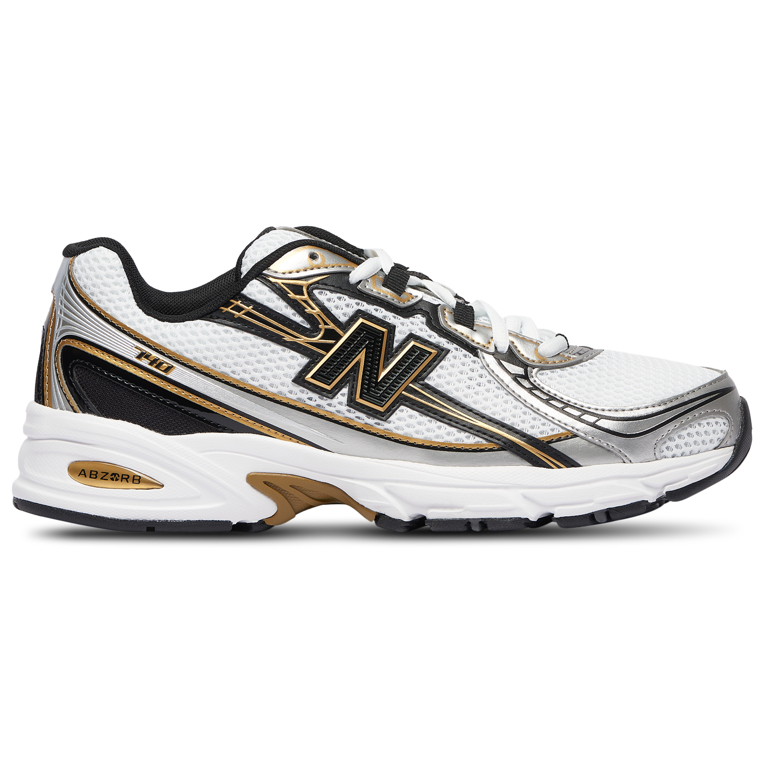 New Balance 740 - Men's - White/Black/Gold