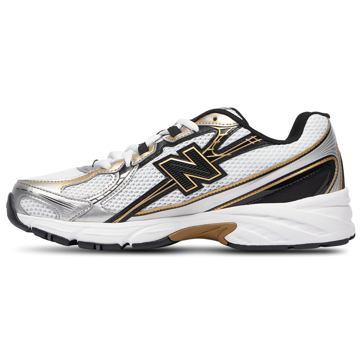 New Balance 740 - Men's - White/Black/Gold