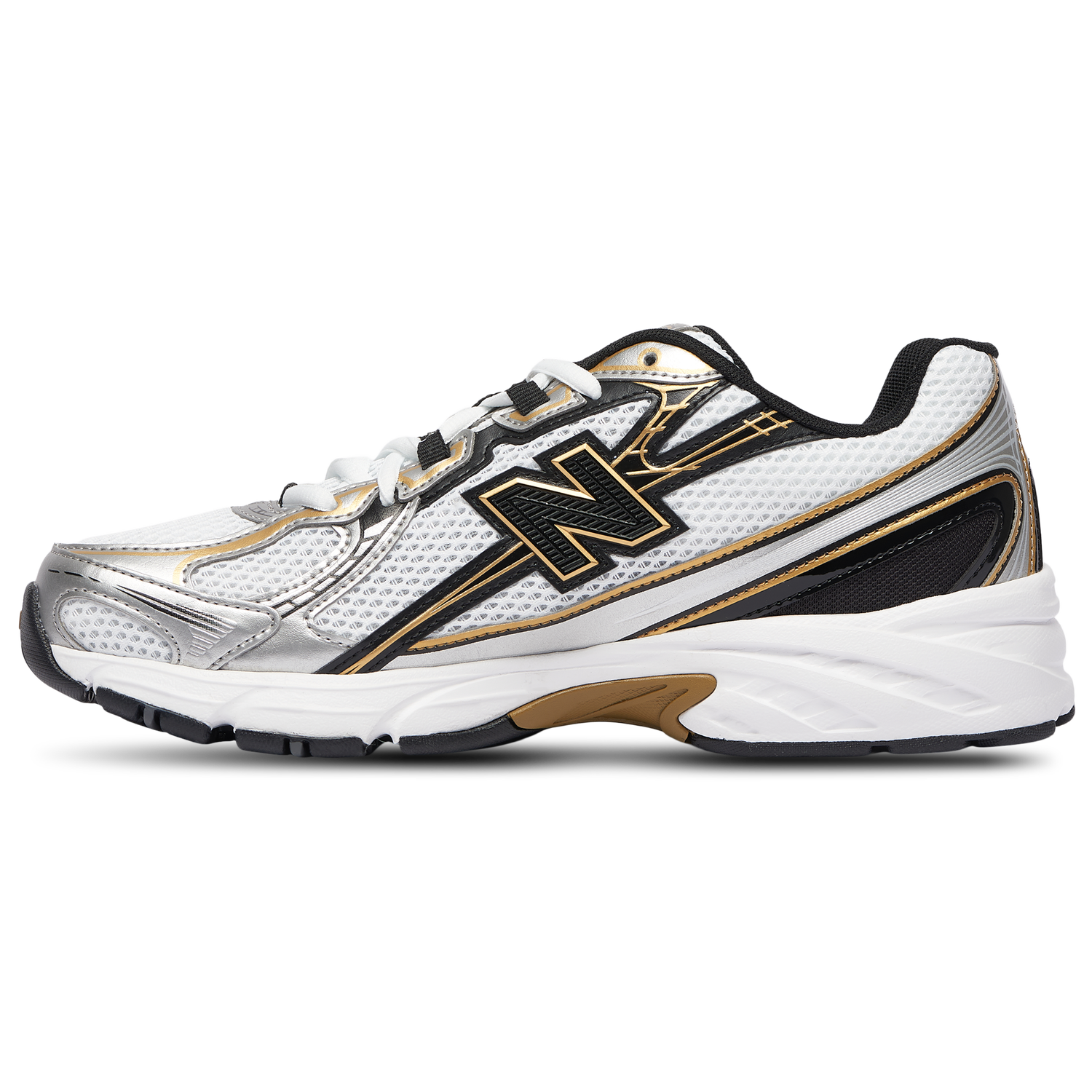 New Balance 740 - Men's - White/Black/Gold