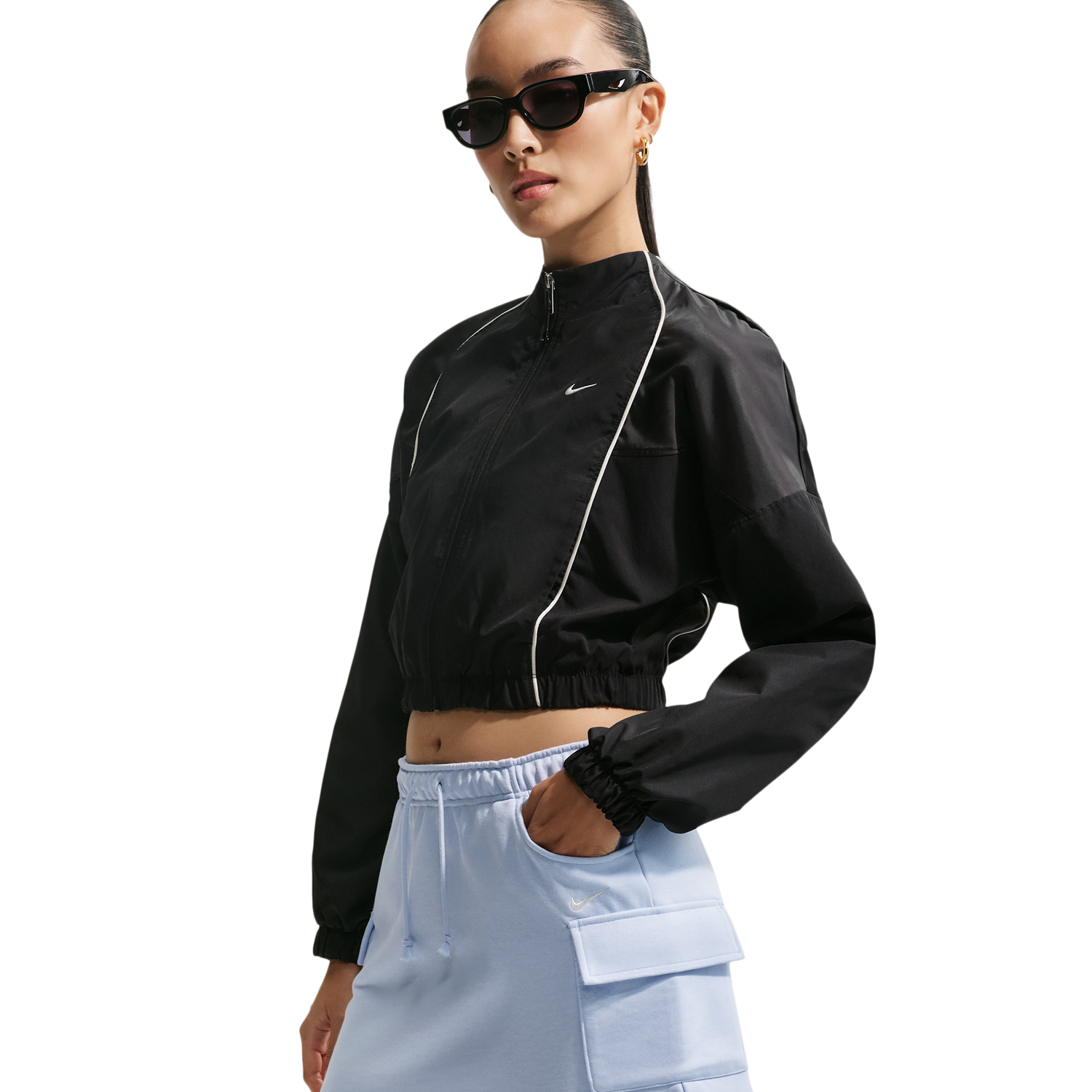 Nike NSW Phoenix Fleece Cargo Mini Skirt - Women's - Hydrogen Blue/Sail