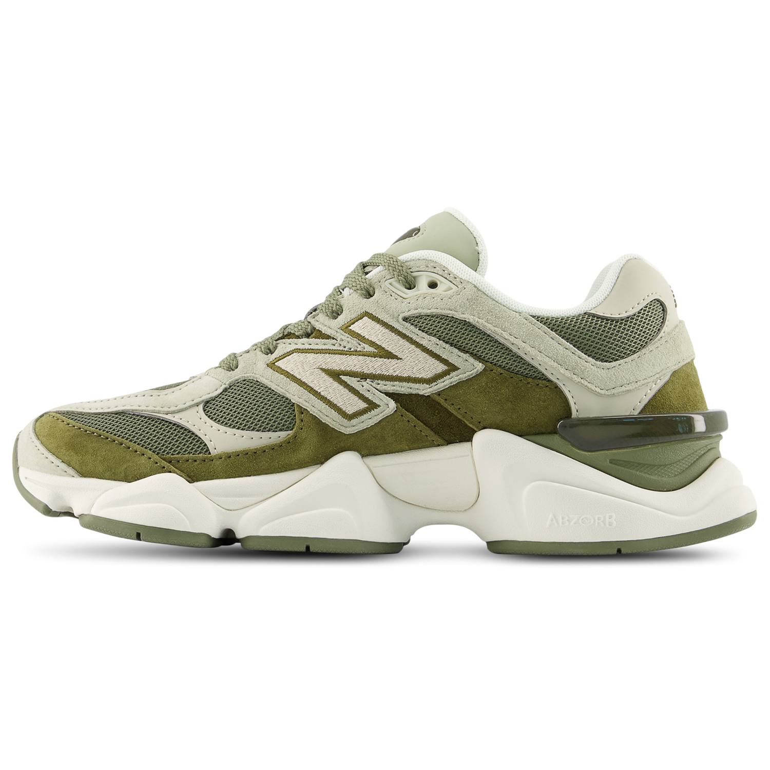 New Balance 9060 - Men's - White/Olivine/Dark Olivine
