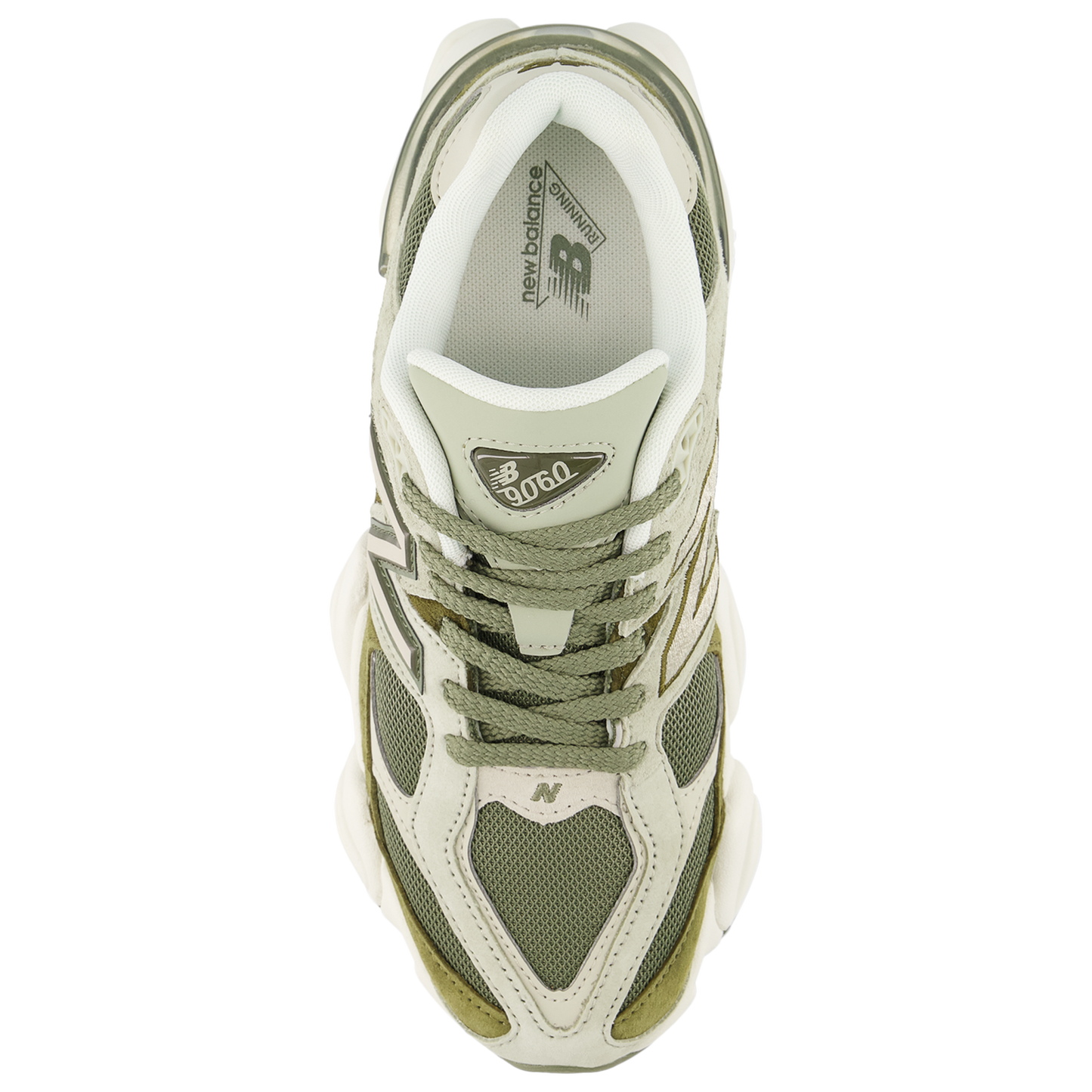 New Balance 9060 - Men's - White/Olivine/Dark Olivine