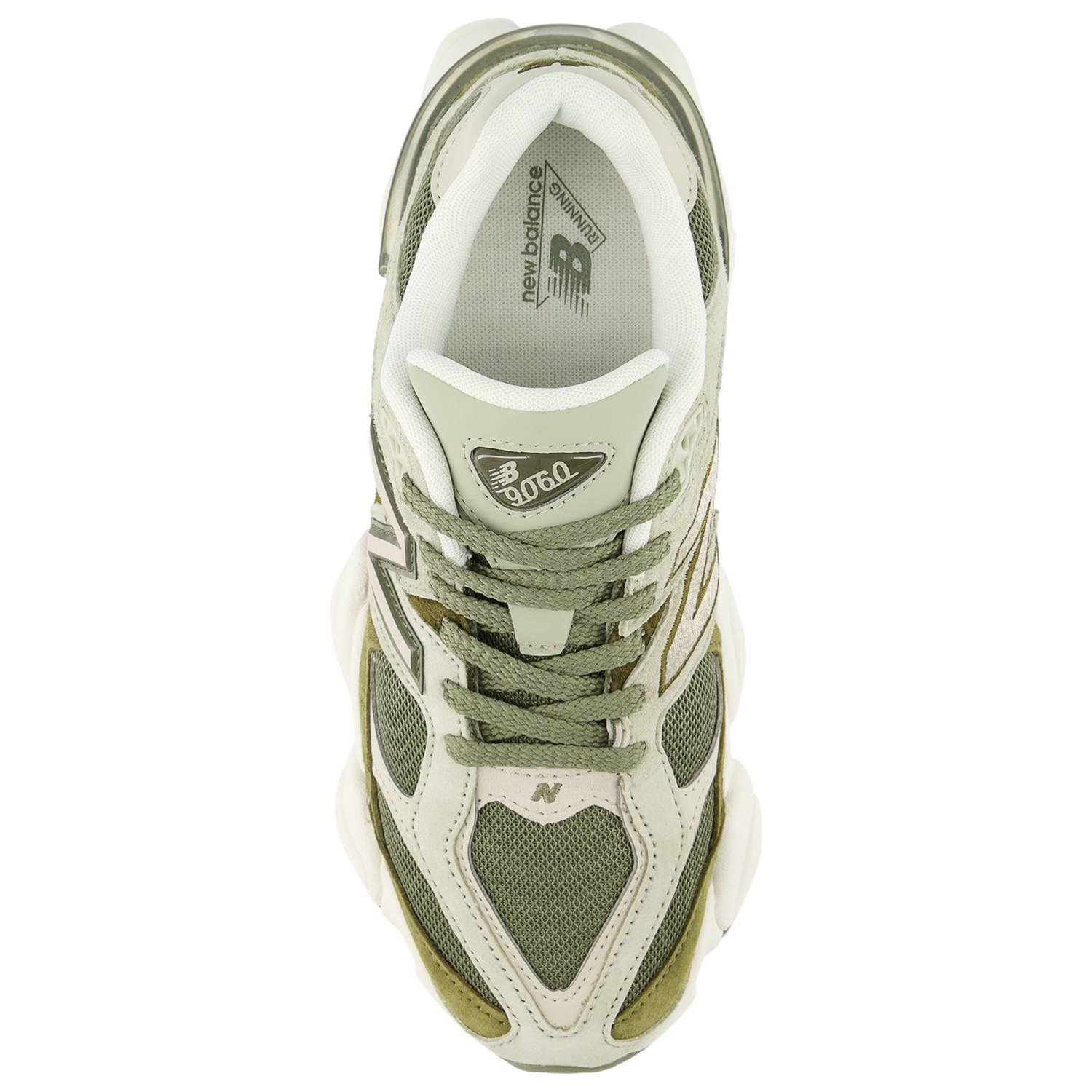 New Balance 9060 - Men's - White/Olivine/Dark Olivine