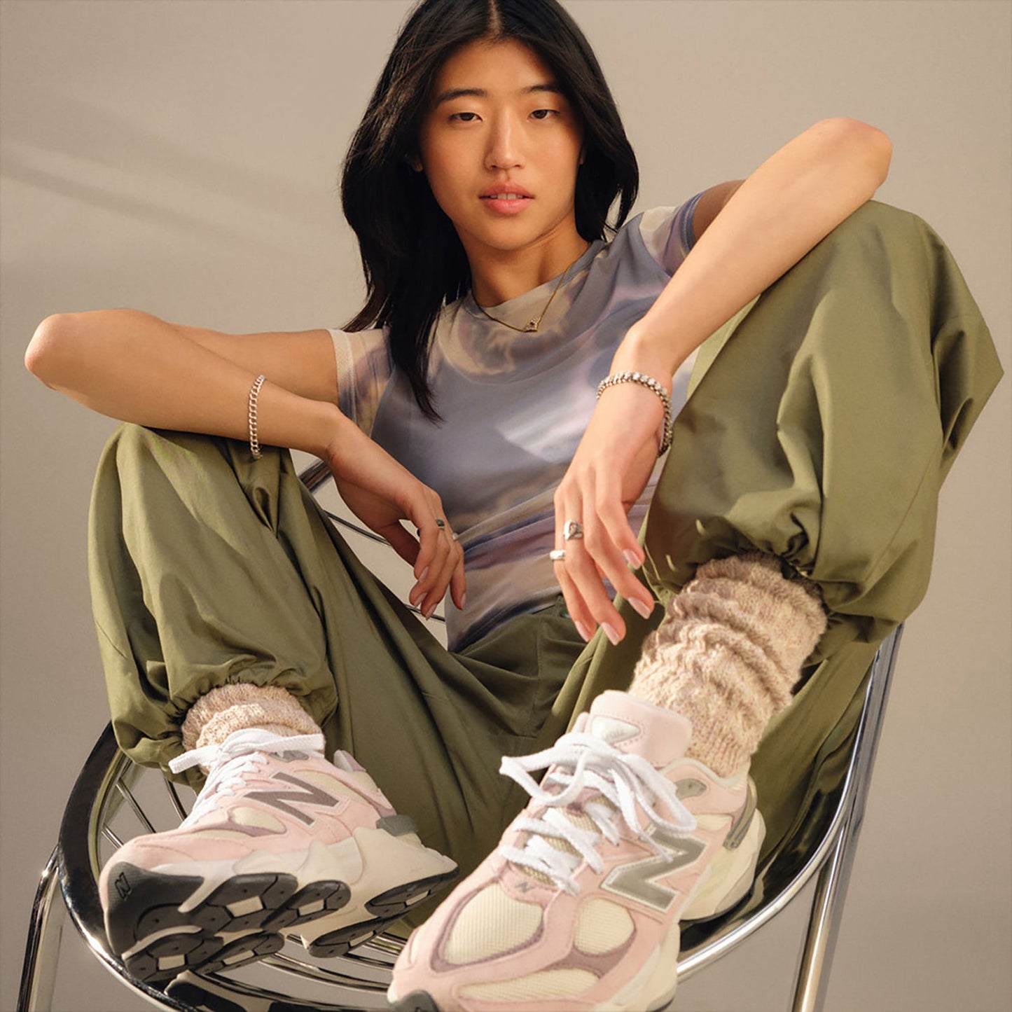 New Balance 9060 - Women's - Angora/Rose Sugar/Ice Wine