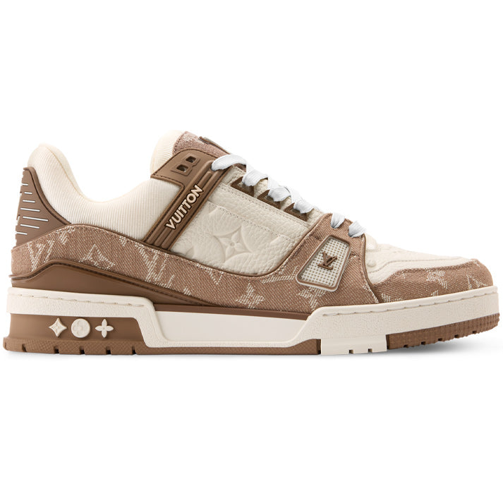 Louis Vuitton LV Trainer Sneaker Monogram Brown Denim