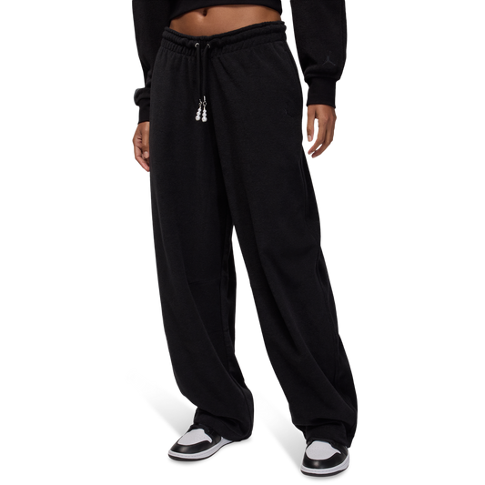 Jordan Flight Fleece Seasonal Barrel Pants - Women's - Black/Black