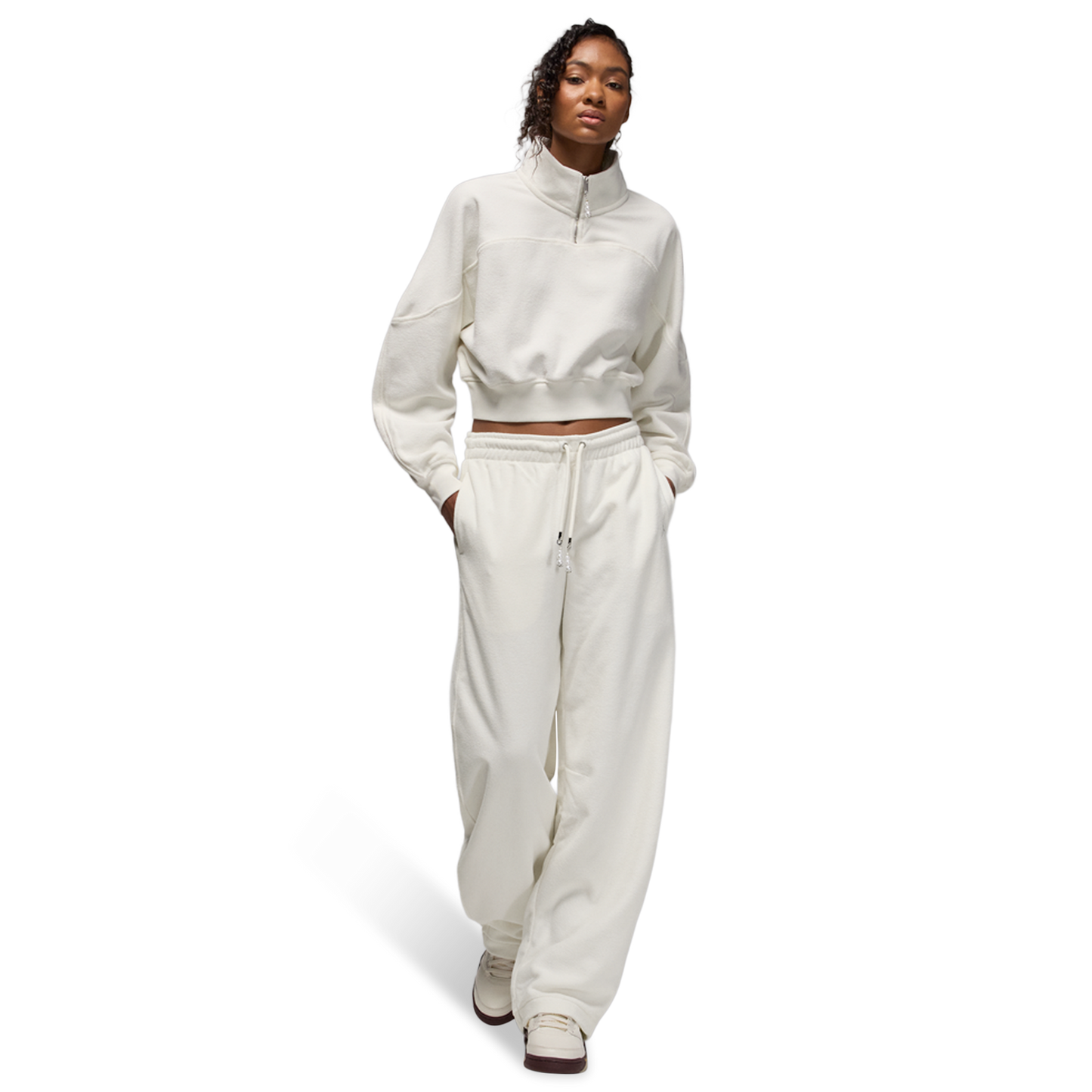 Jordan Flight Fleece Seasonal Barrel Pants - Women's - White/White