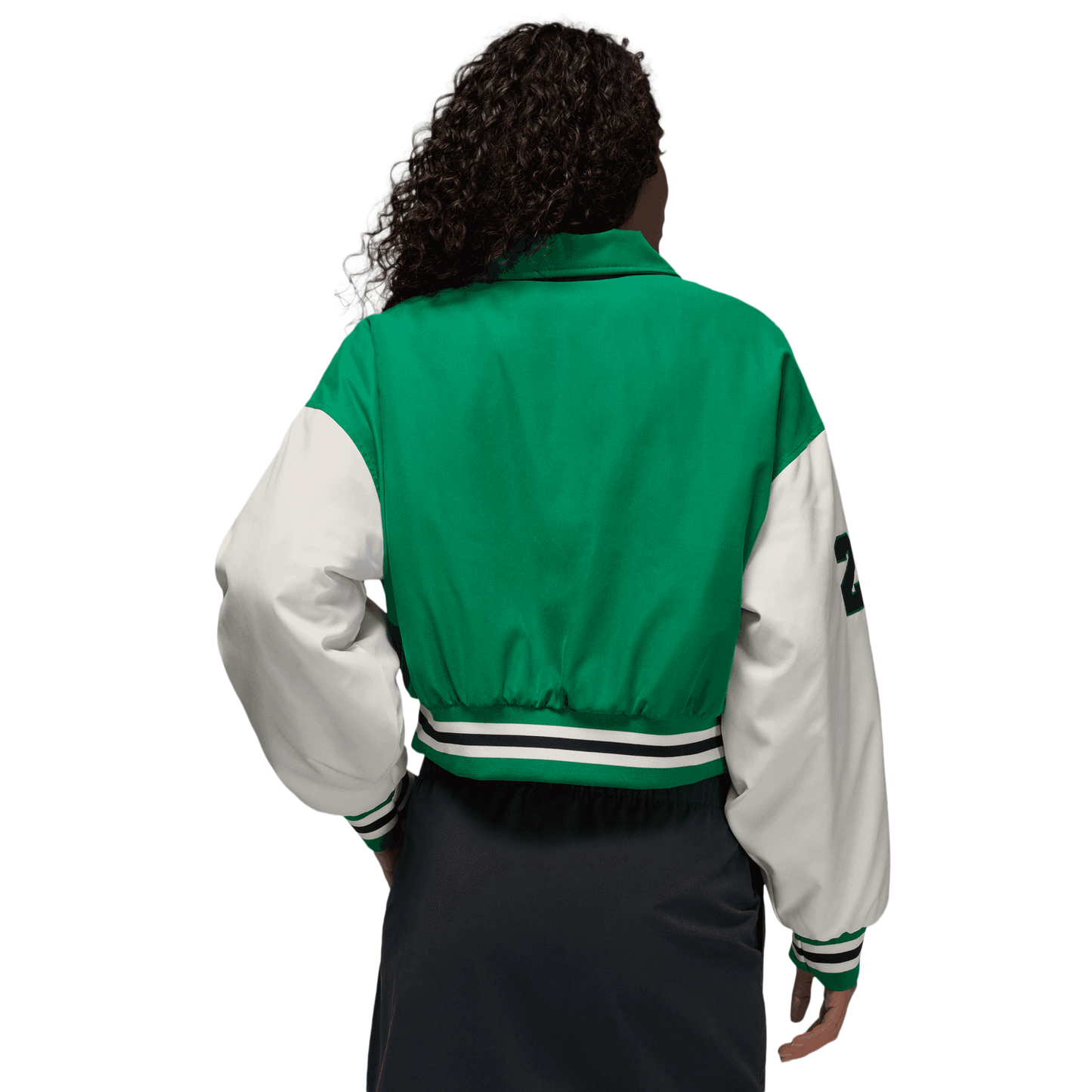 Jordan Brooklyn Varsity Filled Jacket - Women's - White/Green