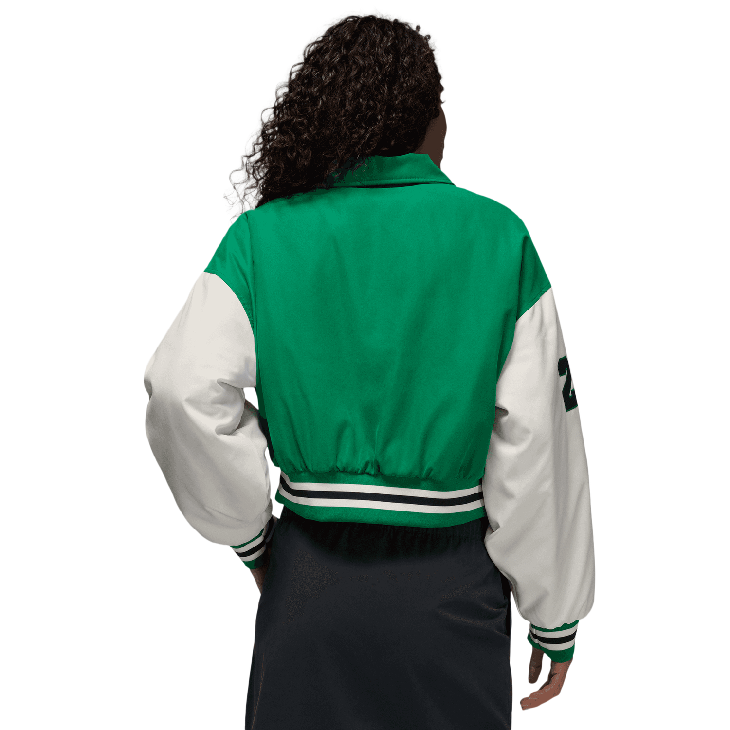 Jordan Brooklyn Varsity Filled Jacket - Women's - White/Green