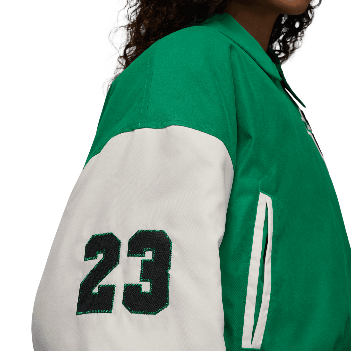 Jordan Brooklyn Varsity Filled Jacket - Women's - White/Green