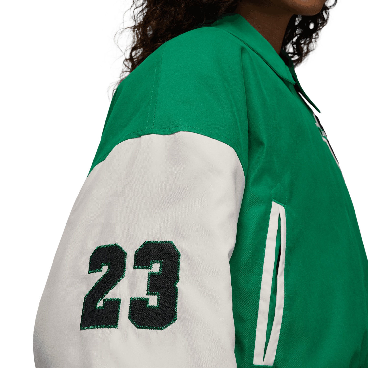 Jordan Brooklyn Varsity Filled Jacket - Women's - White/Green